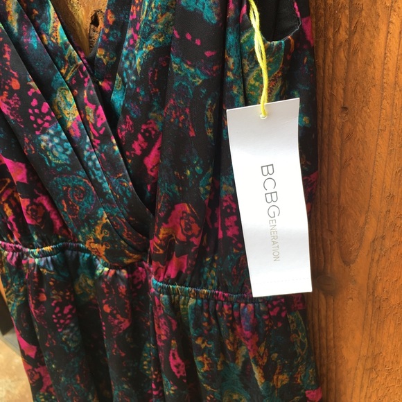 BCBGeneration Viridian Combo Wrap Dress - Picture 5 of 6